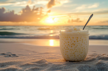 Savoring creamy tapioca pudding by t, a Photo by Iftikhar Alam