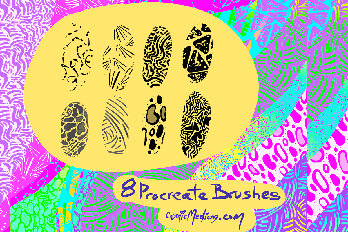 Procreate Doodle Brush Pack, a Brush Add-On by CosmicMedium (Photo 3 of 3)