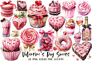Valentine’s Day Sweets Clipart, an Illustration by OK Design (Thumbnail 1 of 6)