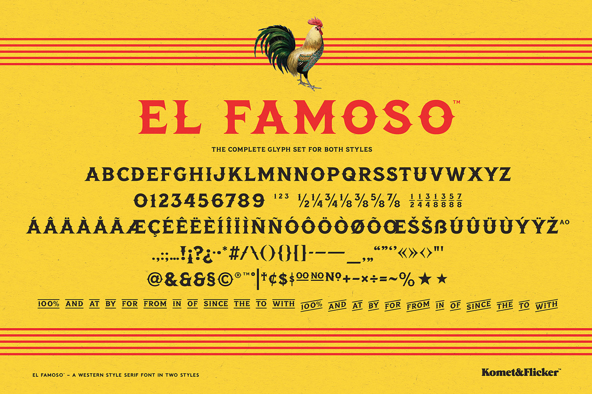 El Famoso - A Western Style Font, a Serif Font by Komet & Flicker (Photo 12 of 12)