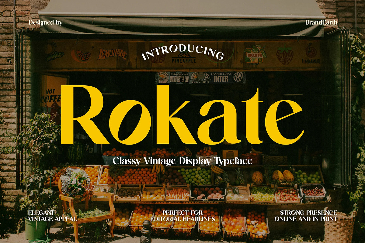 Rokate - Classy Vintage Serif Font, a Serif Font by Brand Earth (Photo 1 of 8)