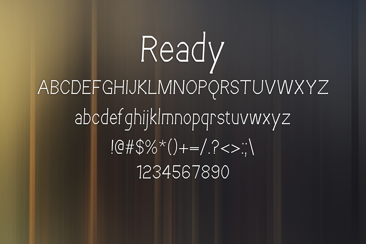 READY font preview 2