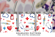 Nurse Sealess pattern, a Healthcare Illustration by Anca Digital Vibe (Thumbnail 2 of 5)