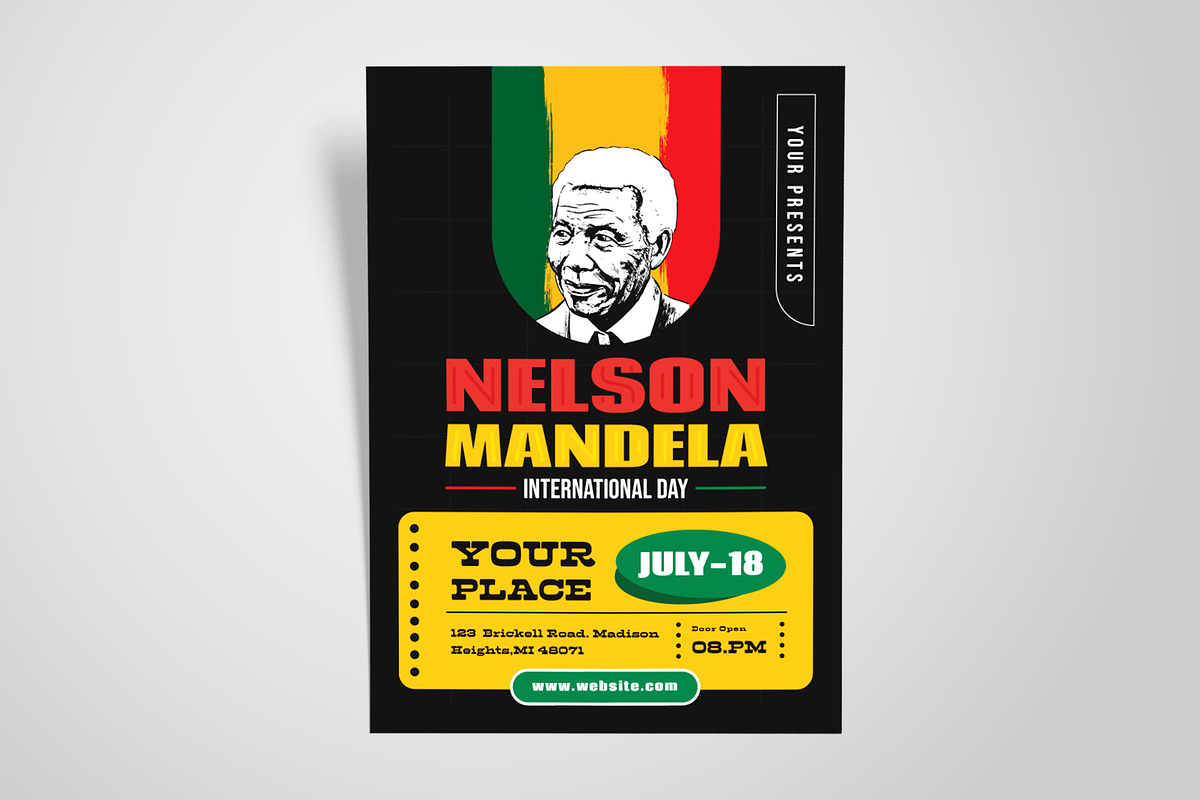 Nelson Mandela Day Flyer Template, a Flyer Template by VictorThemes