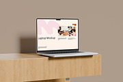 Laptop Mockup, a Wearable Device Mockup by Pikachudesign (Thumbnail 4 of 4)