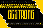 Bestrong Esports Display Font, a Sans Serif Font by IHDSTD (Thumbnail 1 of 5)