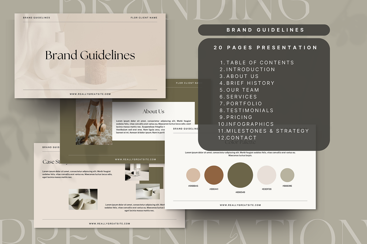 Neutral Brand Guidelines Templates