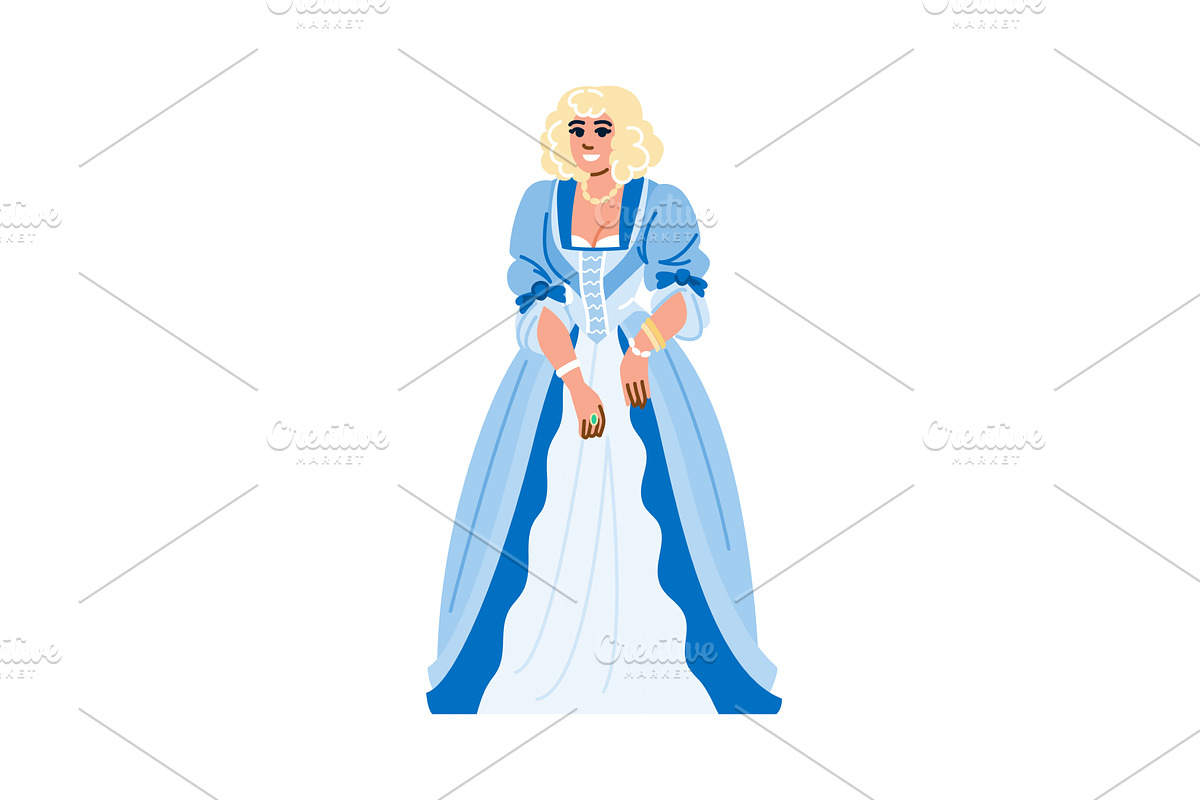 Smiling blond princess wearing, an Object Illustration by pikepicture