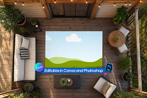 Farmhouse rug mockup