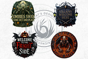 Halloween slogans Clipart V2, a Seasonal Illustration by ThatsDesignArt (Thumbnail 7 of 10)