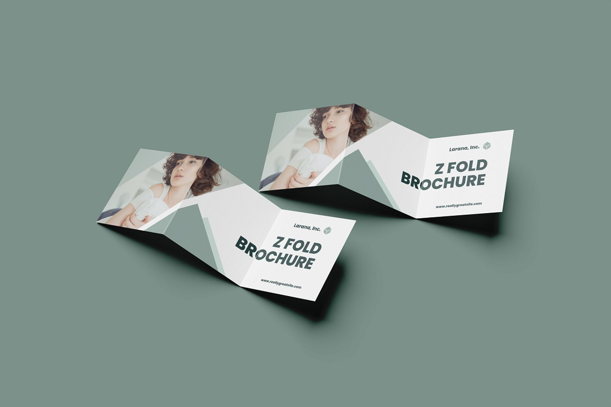 Square Z Fold Brochure Mockup, an Advertising Mockup by YurnalisPerix (Photo 5 of 5)