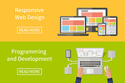 Web design and programming, flat, a Technology Illustration by Yapanda