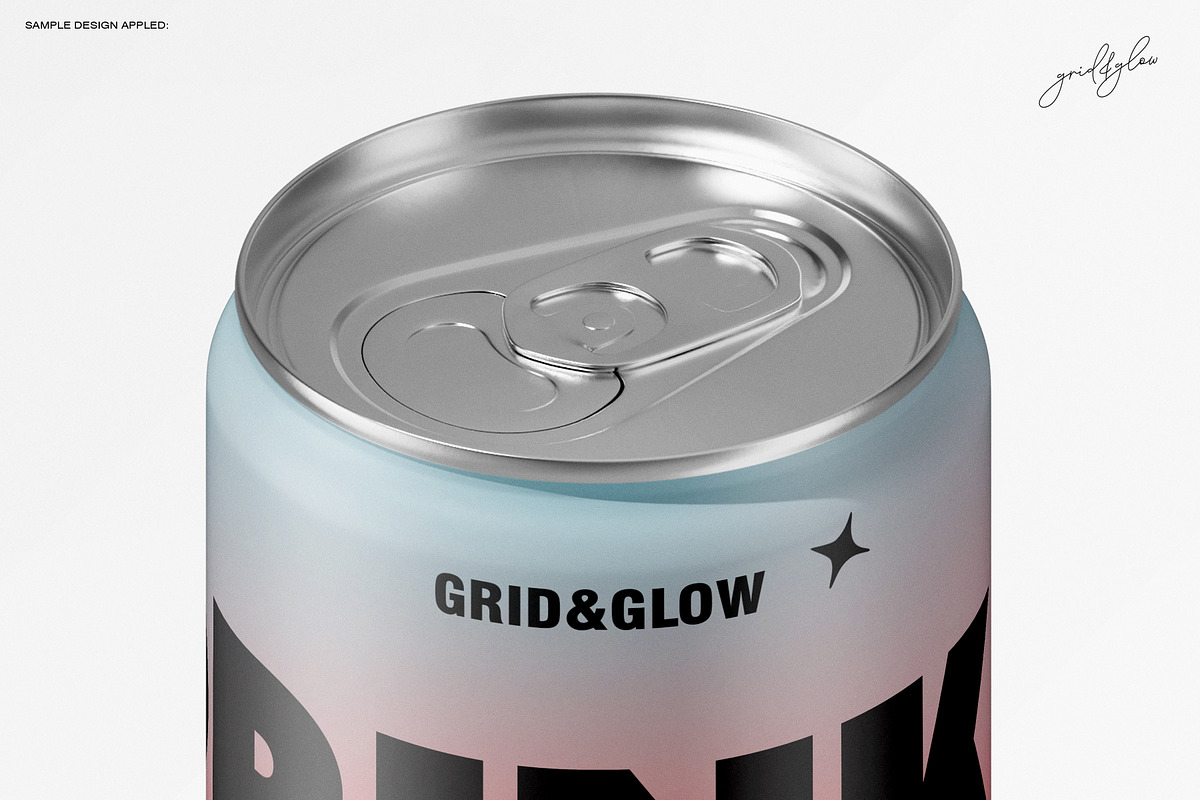 Drink Sleek Can - 12oz / 355ml, a Packaging Mockup by Grid&Glow (Photo 6 of 7)