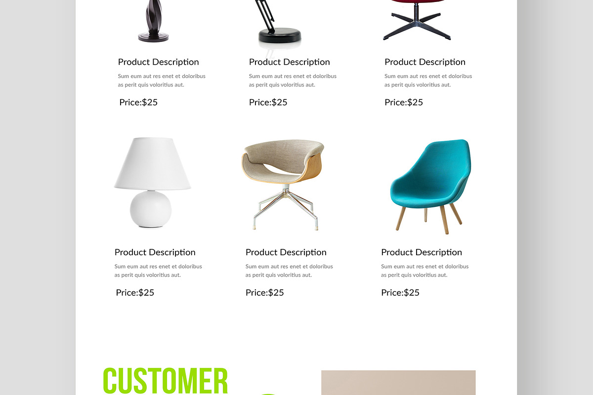Interior Furniture Agency Landing Pa, an UI Kit Template by CreativeShaper (Photo 5 of 6)