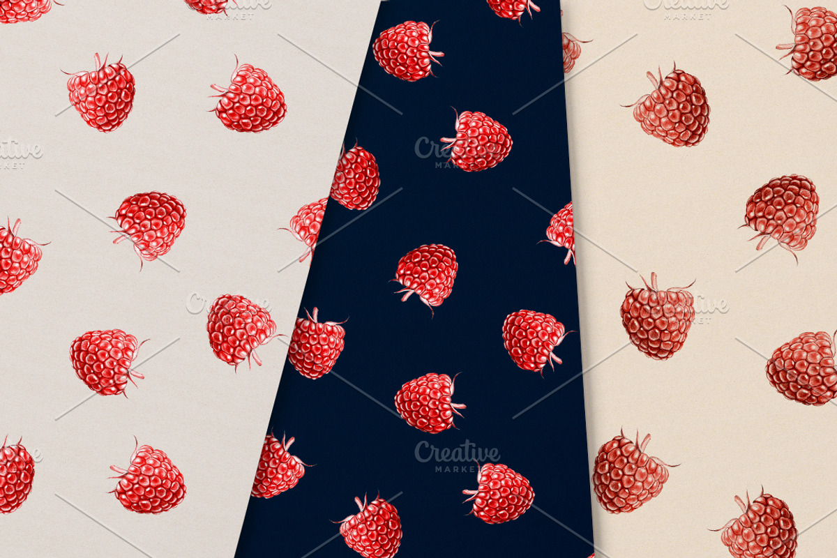 8 Raspberries Patterns & Brash, a Pattern Graphic by ZiziMarket (Photo 4 of 5)