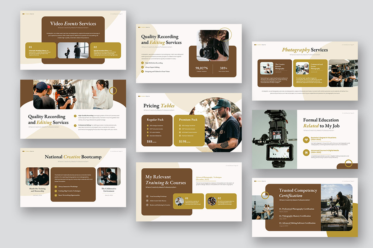 Majobin Creative CV Resume PPT, a Presentation Template by kerismaker (Photo 5 of 10)