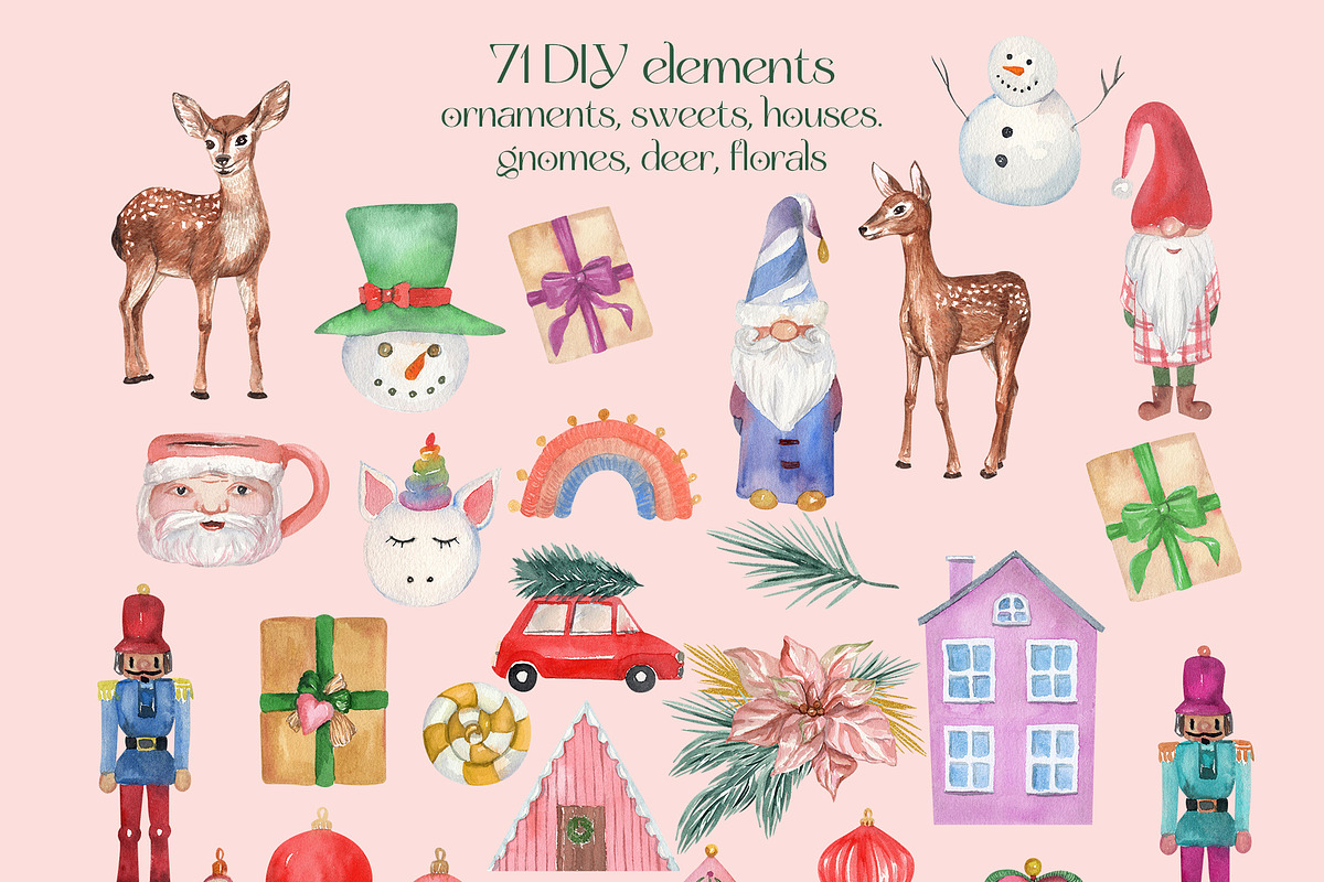 Boho Chic Pastel Christmas Mood, a Seasonal Illustration by Catch the Dream Art (Photo 7 of 9)