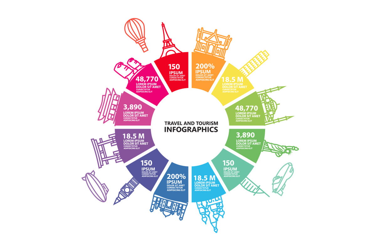 Travel infographics, a Technology Illustration by iconerstock