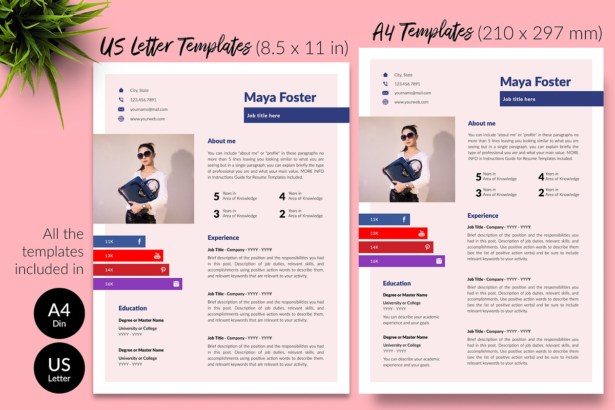 Modern CV Template / Resume - Maya, a Resume Template by Templates Design Co. (Photo 8 of 17)