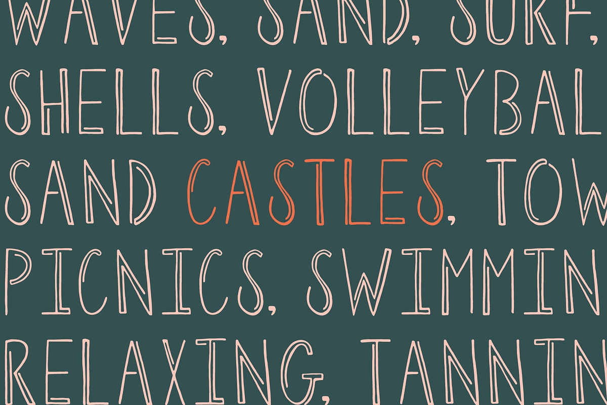 Beaches | A Playful Font preview 3