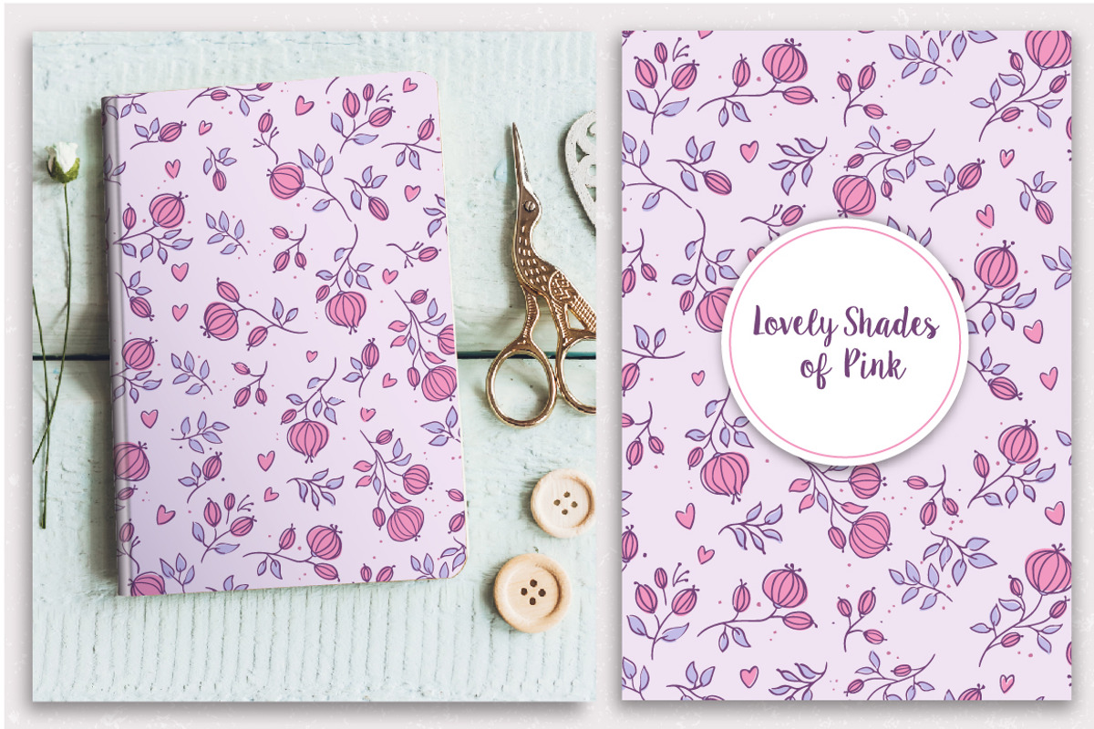 Seamless Vector Flower Patterns, a Pattern Graphic by Ta-da! Magical Prints (Photo 3 of 6)