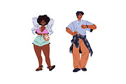 Stylish African American people set, a Person Illustration by PaperTrident (Thumbnail 6 of 9)