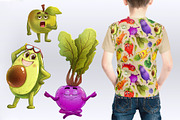 Funny emotion fruits and vegetables, a Templates & Theme by KrisPlazun (Thumbnail 2 of 6)