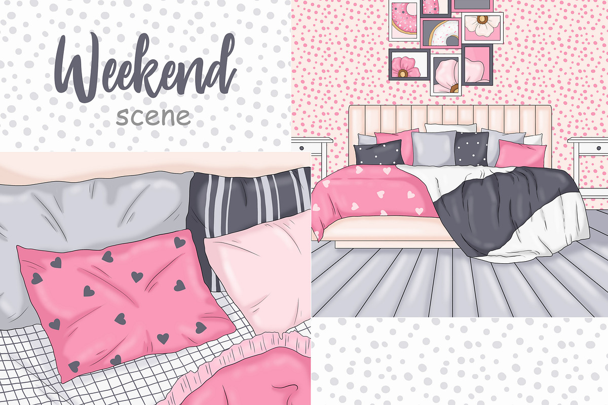 Weekend Scene, a Decorative Illustration by GlamArtZhanna (Photo 1 of 3)