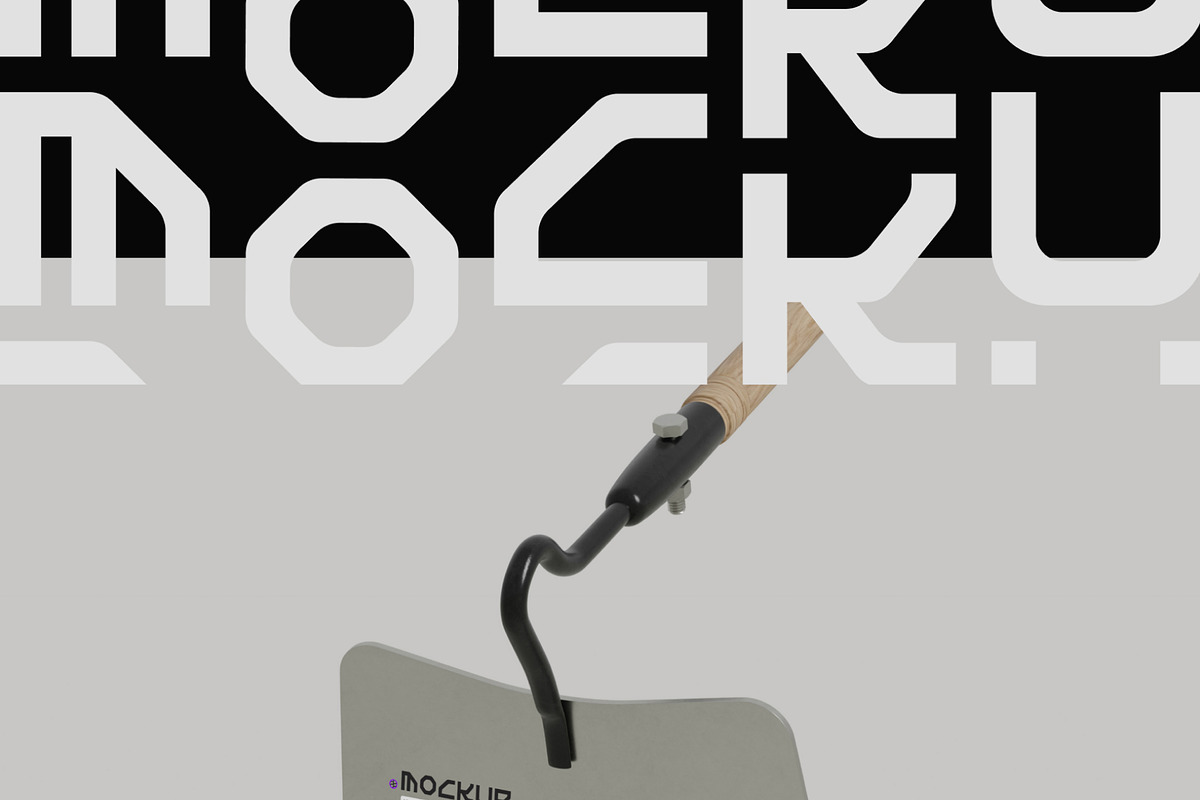 Long Handled Hoe Mockup, a Household Mockup by hiddemaru (Photo 3 of 4)
