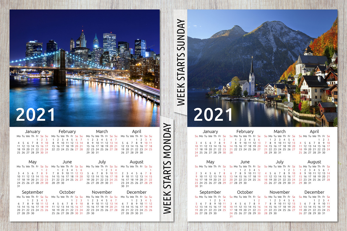 Alfa Calendar Creator 2021, a Stationery Template by inimalGraphic (Photo 4 of 7)