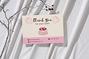 Cute Business Thank You Card, a Templates & Theme by Cosmic Outline (Thumbnail 2 of 6)