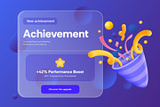 Modern 3D Achievement Banner, an Object Graphic by Creative Graphics (Thumbnail 1 of 3)