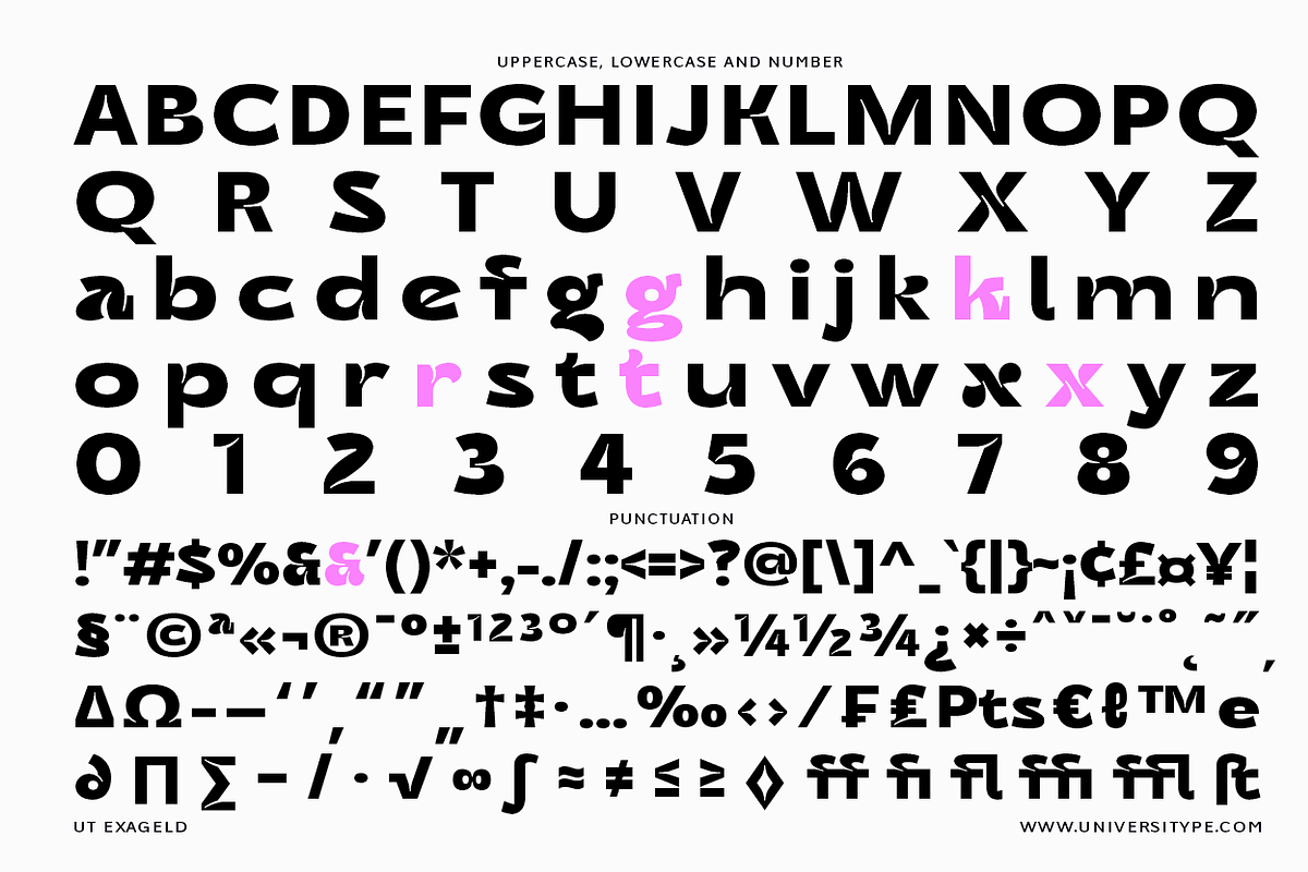 UT Exageld - A Bold Sexy Sans Serif, a Sans Serif Font by Universitype (Photo 4 of 15)
