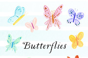 Watercolor Butterflies and Rainbows, an Illustration by Emerald & Ivy Studios (Thumbnail 2 of 3)