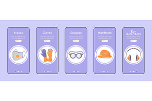 Personal protective equipment, an App Template by IMG visuals characters