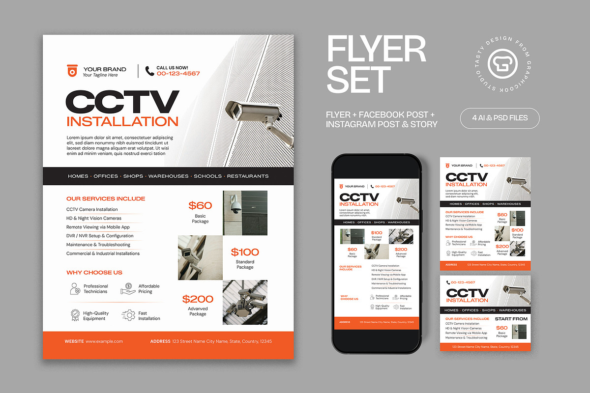 CCTV Installation Flyer, a Flyer Template by graphicook (Photo 1 of 3)