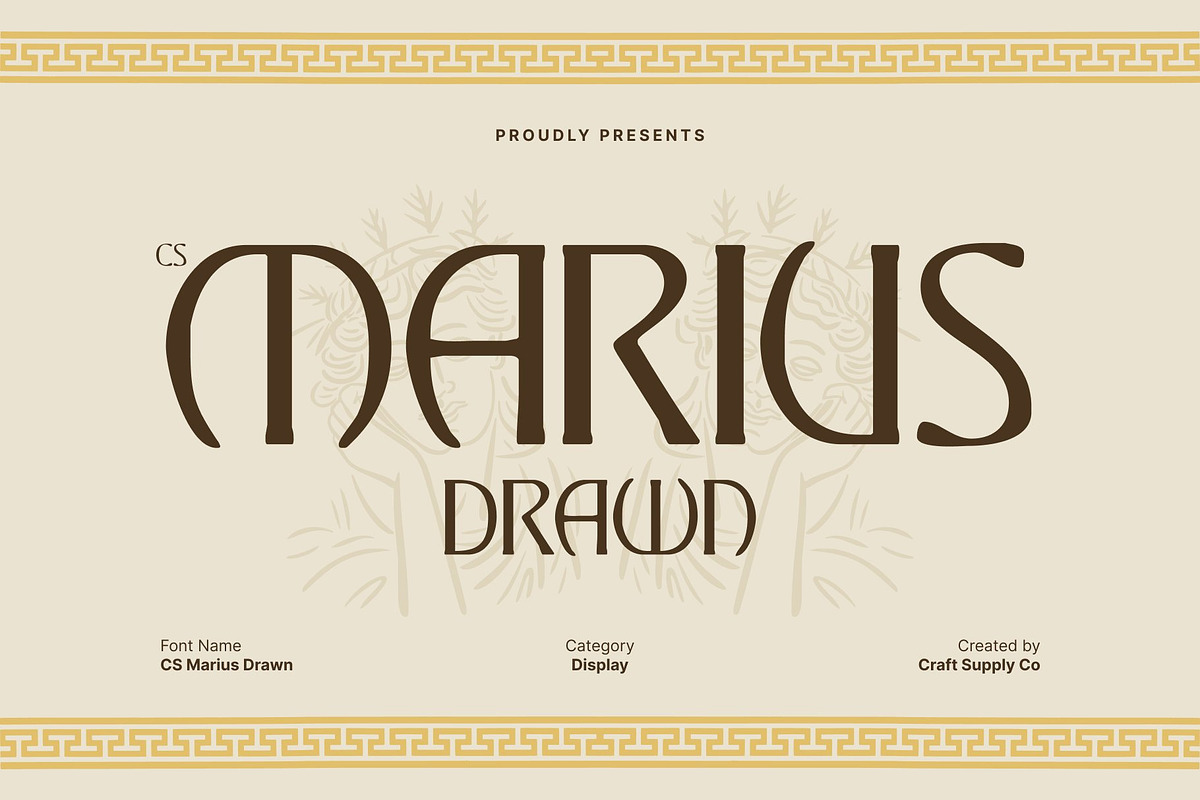 CS Marius Drawn, a Serif Font by Craft Supply Co. (Photo 1 of 8)