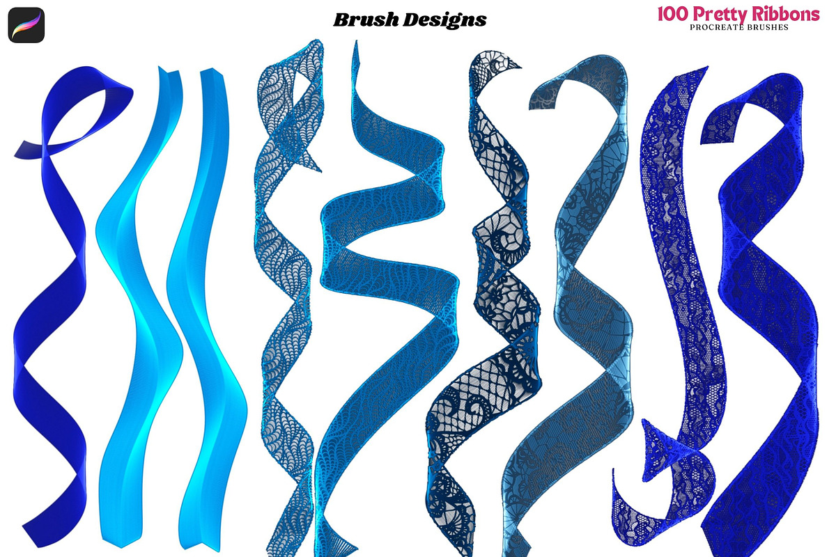 Procreate 100 Pretty Ribbons Brushes, a Brush Add-On by Fashion Workshop Bkk (Photo 14 of 21)