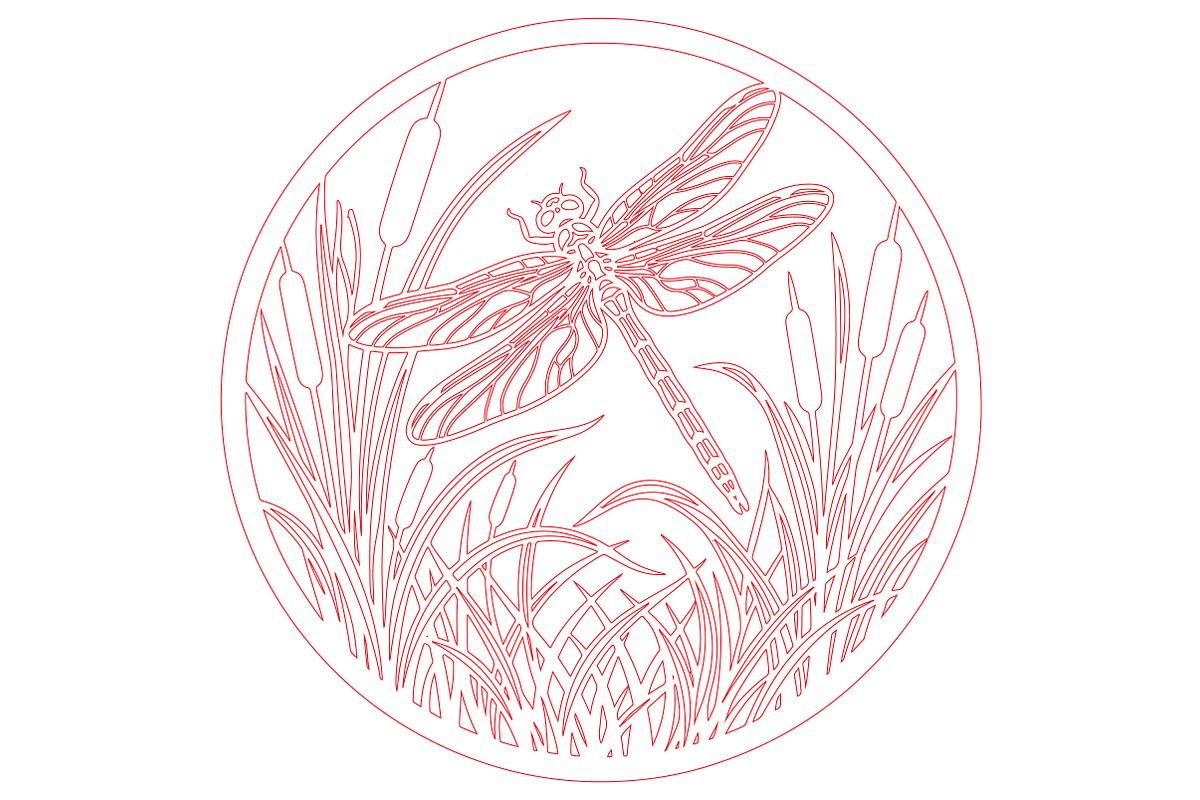 Dragonfly Wall Decor Laser Cut SVG, an Object Graphic by DreamCafeArt (Photo 2 of 3)