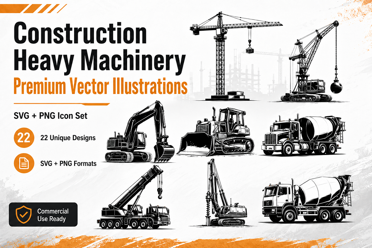 Construction Vector Set, an Object Graphic by AvalgaCollectiblesan (Photo 1 of 4)
