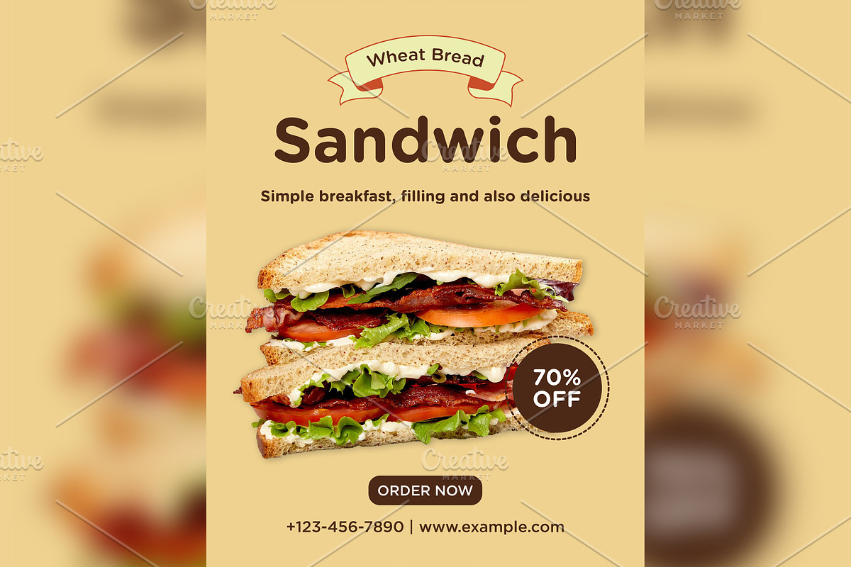 Fast Food Poster Design Template 72, a Social Media Template by shahsoft (Photo 2 of 2)