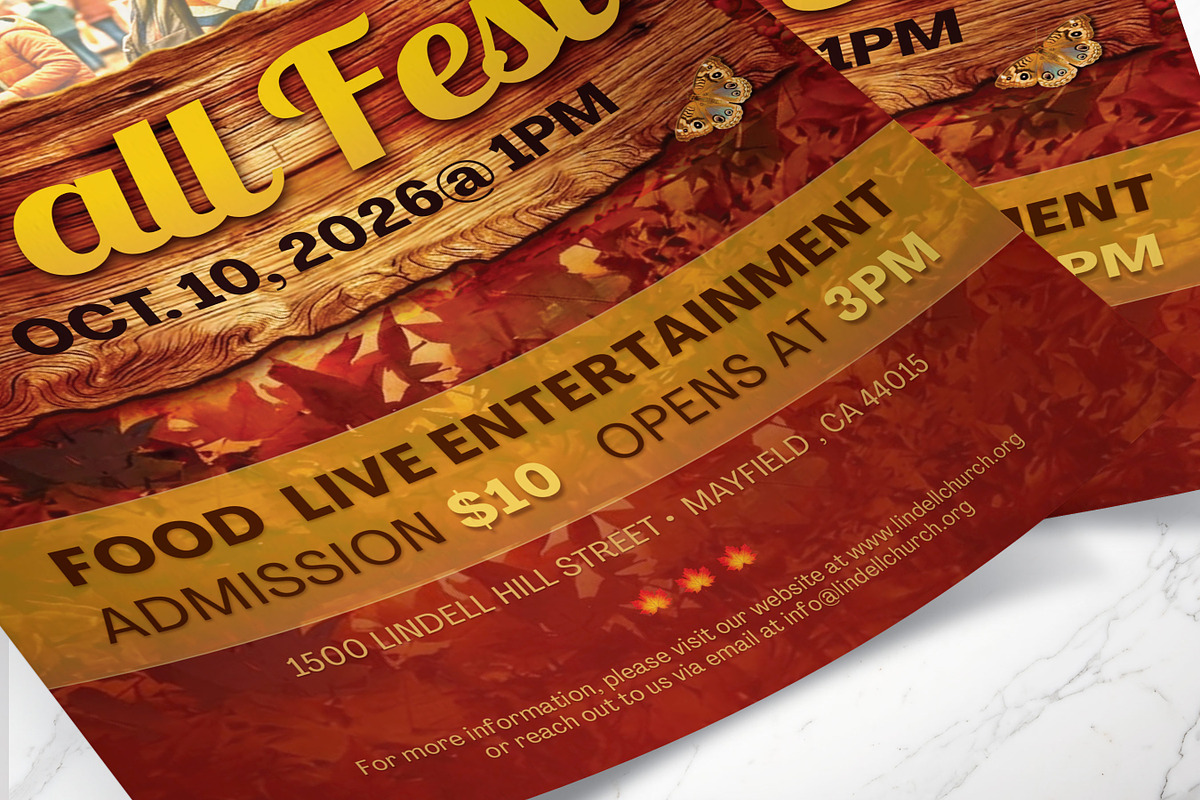 Fall Festival Canva Flyer Template, a Flyer Template by Godserv Designs (Photo 14 of 15)