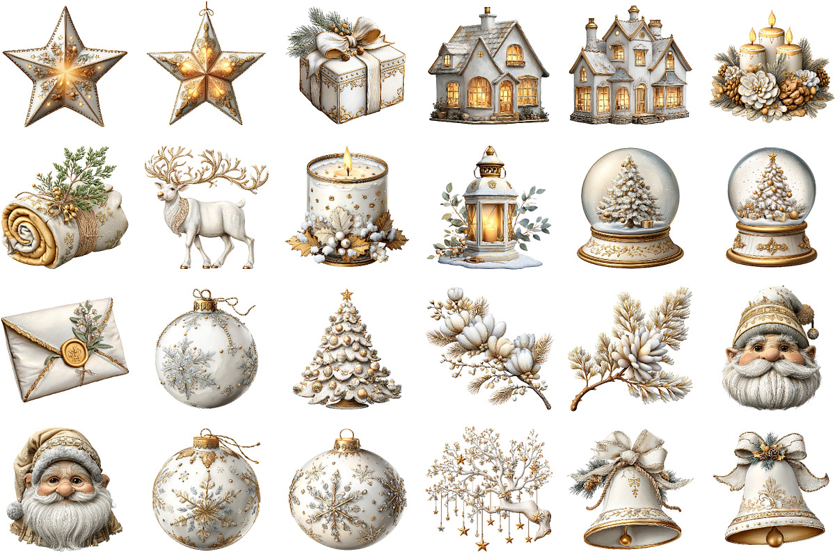 Watercolor Cozy White Christmas Clip, an Illustration by Sublimation Artist (Photo 2 of 6)