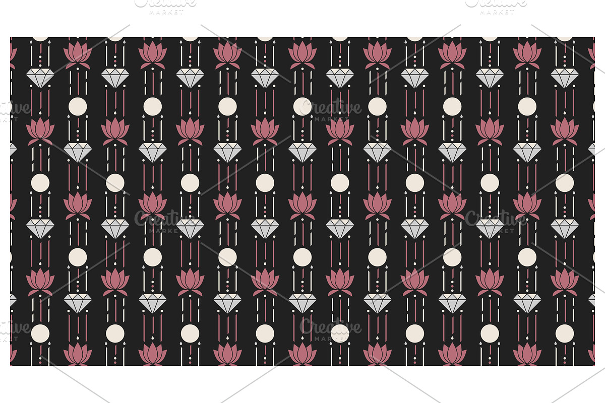 Art Deco Floral, a Decorative Illustration by Creative Backgrounds