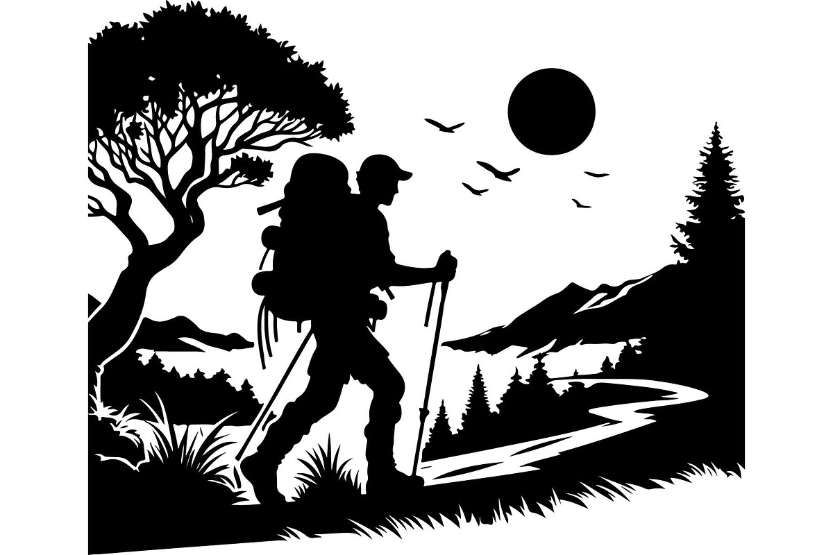 Hiking Adventure Scene Bundle, an Object Graphic by Designer_Momina (Photo 11 of 13)
