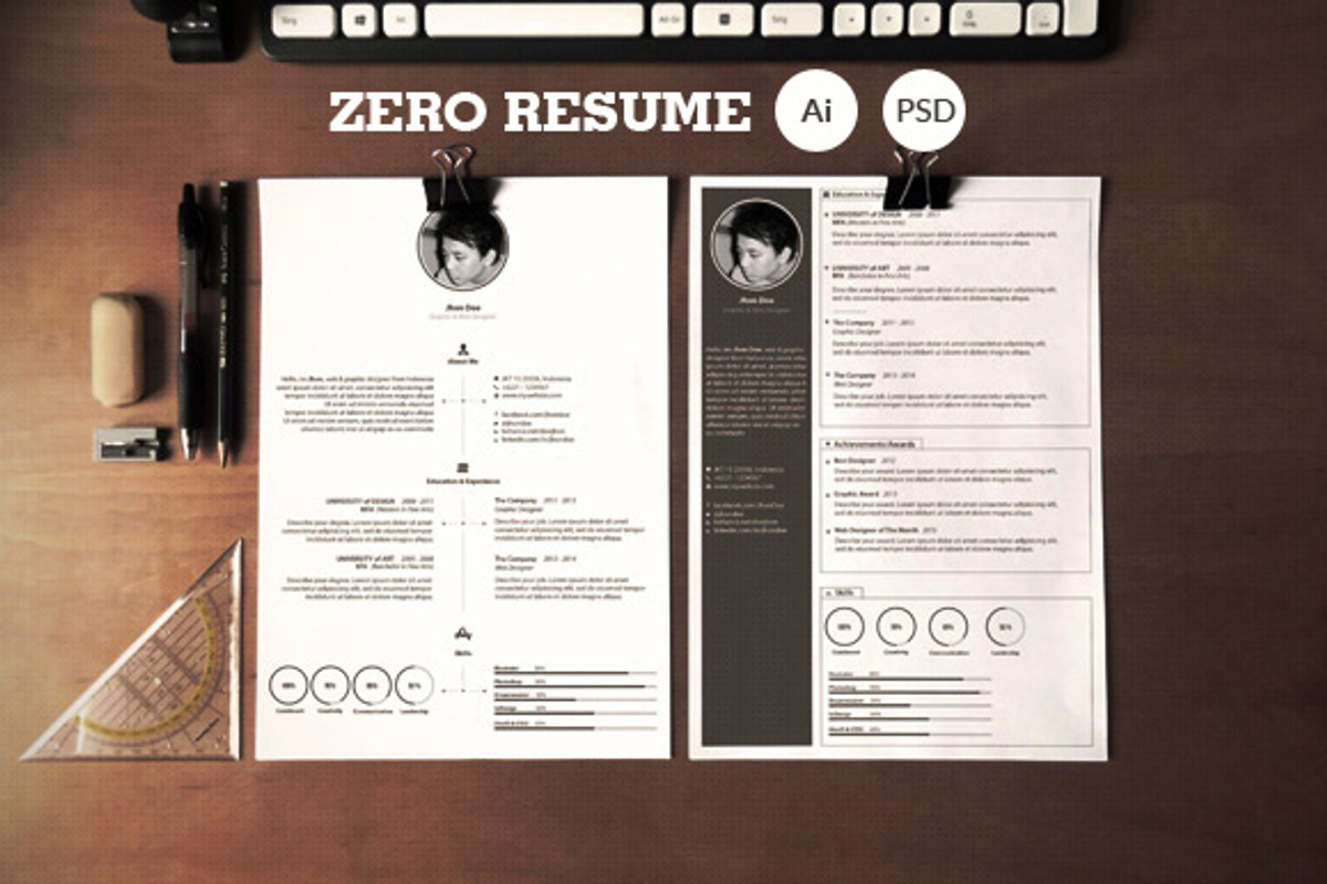 Zero | Clean Resume, a Resume Template by Dqa (Photo 1 of 3)