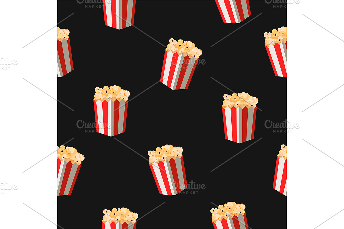 Popcorn seamless pattern, a Pattern Graphic by Elen_Art