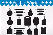 Cutting Boards And Rolling Pin Svg, an Object Graphic by VectorWorlds (Thumbnail 2 of 3)
