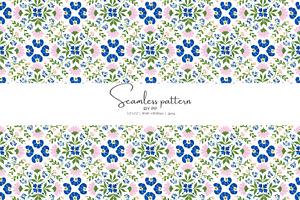 folk seamless pattern, a Pattern Graphic by Pink Studio Art