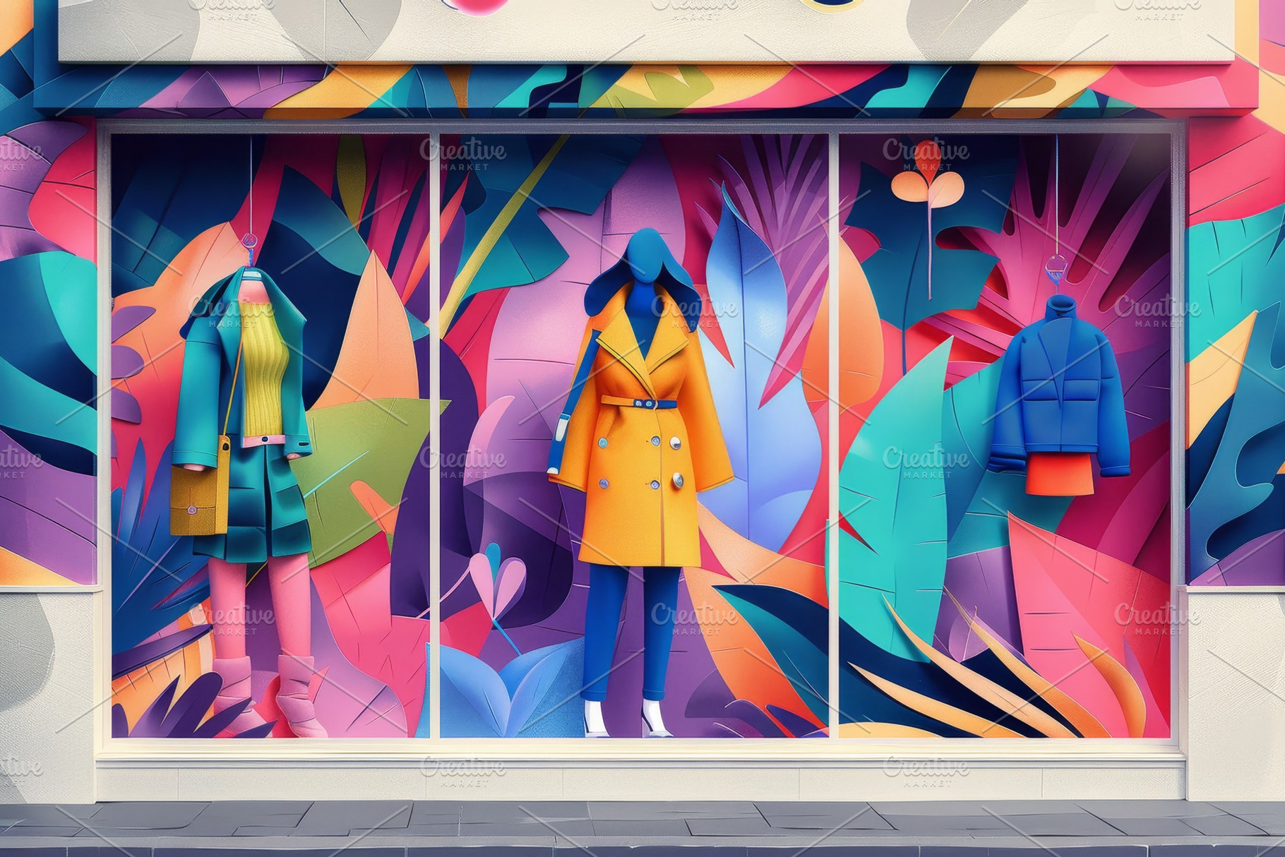 A colorful array of clothes is showc, a Photo by Iftikhar Alam
